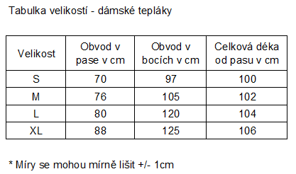 dámské tepláky